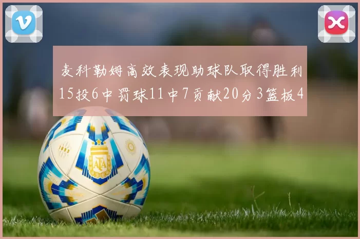 麦科勒姆高效表现助球队取得胜利15投6中罚球11中7贡献20分3篮板4助攻